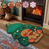 VIKAMA Cute Christmas Bathroom No Slip Rugs Xmas Decorations Bath Mat Christmas Tree for Home Holiday Christmas Decoration