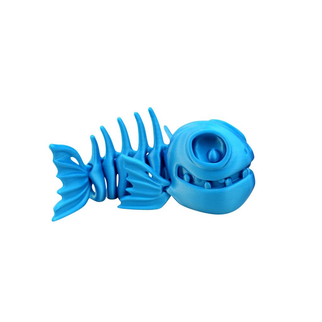 3D Printed Skeleton Fish Articulated Creative Toy Decorative Model For Adult And Kids