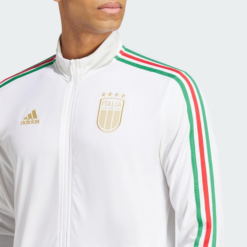 Adidas Italy Dna Track Top Striped Color Block Retro Sports Jacket Men Jackets White IT9765