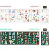 15 Sheets Carton Tatoo Kids Play Temporary Tatoo Sticker for Childrens Body Art Mermaid Sticker Glow Paste on Face Arm