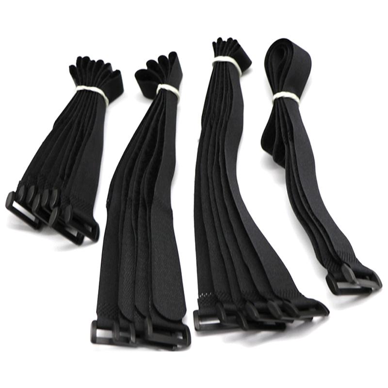 10 Pc 2*20Cm Reusable Fastening Bike Tie Nylon Hook & Loop Durable Multil Purpose Self-Adhesive High Quality Strap Cable Ties