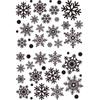 30pcs Electrostatic Wall Sticker White Snowflake Window Decal Christmas Snowflakes Sticker  New Year