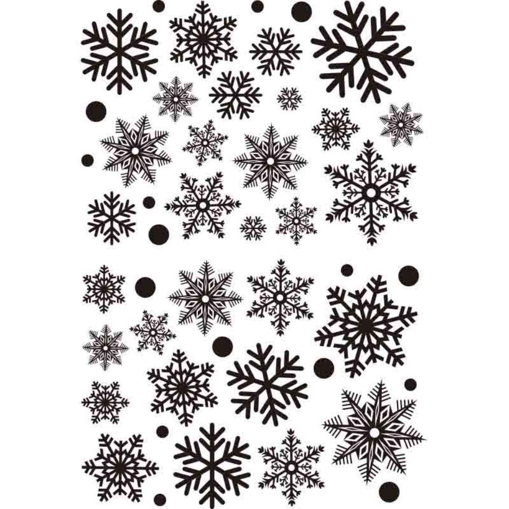 30pcs Electrostatic Wall Sticker White Snowflake Window Decal Christmas Snowflakes Sticker  New Year