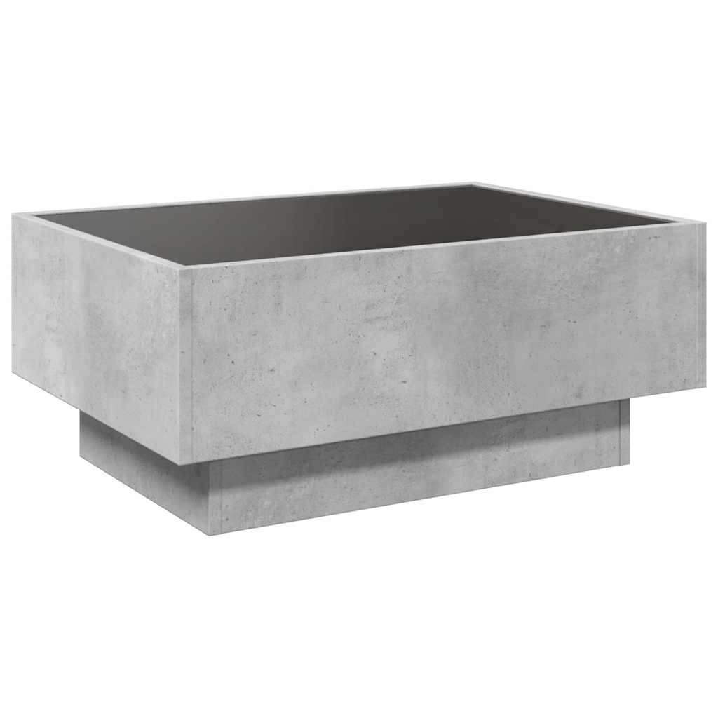 LED Coffee Table Concrete Grey 70 x 50 x 30 cm Particleboard