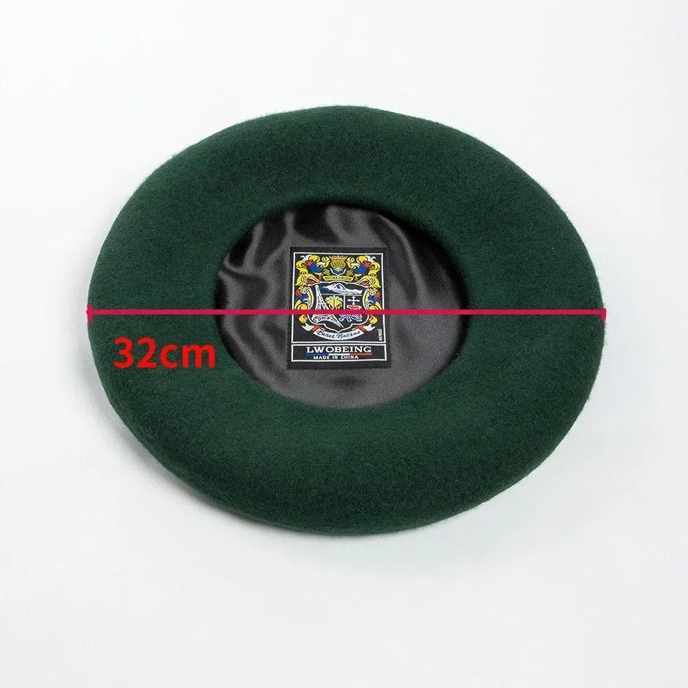New Big Size L58-60cm Women Men 100% Wool Berets Autumn Winter Oversized 32cm Painter Beret Large Size Female Warm Walking Cap