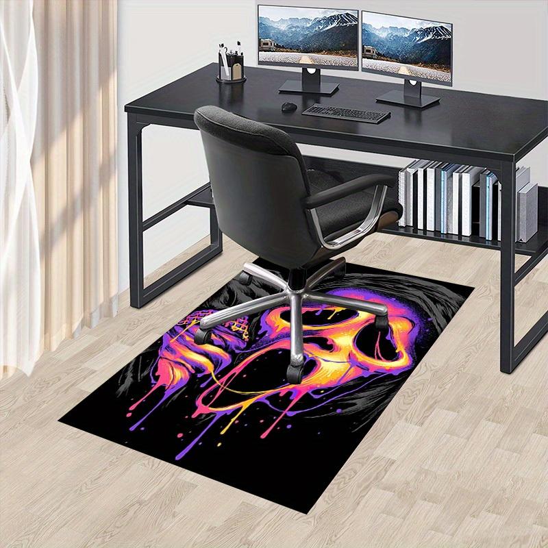 Alfombra de Oficina Cara de Fantasma Alfombra de Entrada Suave de Poliéster Lavable Antideslizante Lavable a Máquina Interior Ca