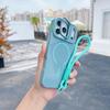 Magnetic Lens Bracket Protective Case for iPhone 16/15/14 Pro Max with Skin Feel & Lanyard, Solid Color