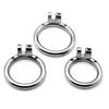 SHAZ Stainless Steel Round Curved Ring Male Adult Chastity Lock Cock Cage Accessories Anti-Erection Device BDSM Sex Toys for Men
