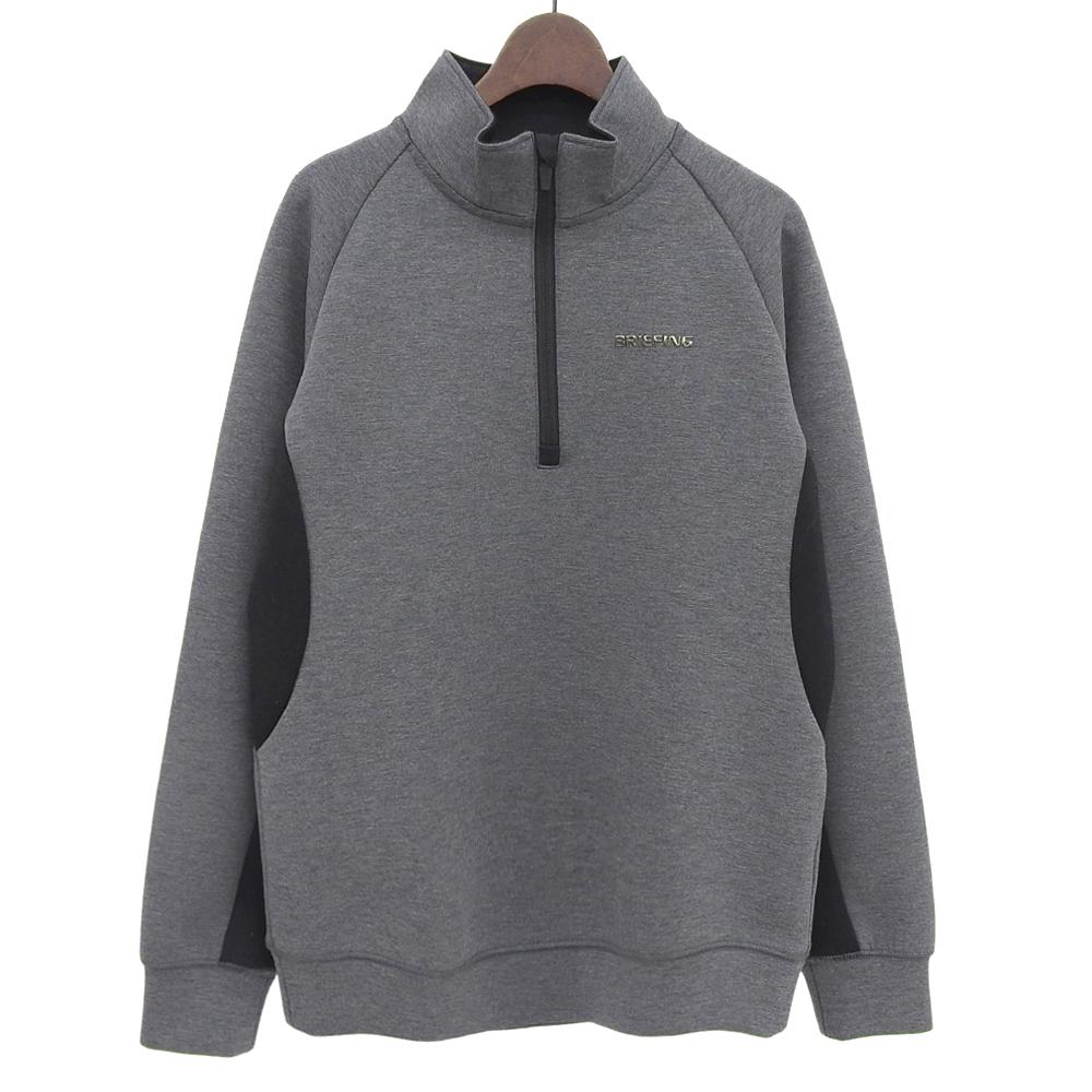 BRIEFING Excellent condition BRIEFING GOLF WARM 3D LOGO HALF ZIP TOP Men's Gray Size S tops S grayUsed