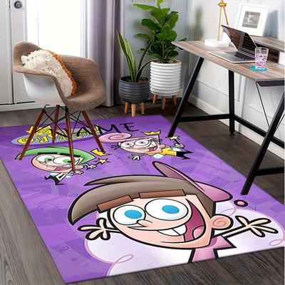 The Fairly Oddparents Office Carpet Soft Polyester Entrance Carpet Washable Non Slip Machine Washabl