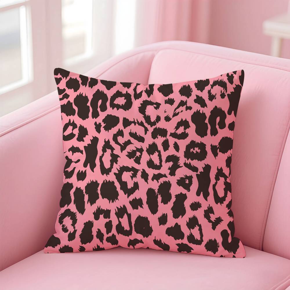 Art Leopard Print Texture Pillow Case Pattern Printing Pillowcase Living Room Sofa Cushion Cover Bedroom Room Decor