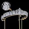 New Elegant Charm Bridal Crown Headpiece Korean Diamond Crown Wedding Hair Accessories
