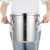 304 Stainless Steel Rice Bucket with Lid 3.17 Gal Food Storage Container Grain Canister for Flour, Beans & Cereals with Sealed Buckle