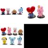 Bts Bt21 7 stuks/set Baby Monitor Beeldjes Ornamenten Taart Topper Speelgoed Cadeau