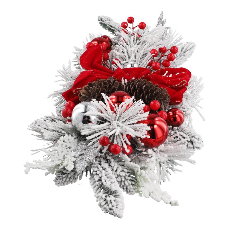 5X Christmas Swag, Stair Christmas Garland For Stairs, Door, Fireplace, Outdoor Indoor Christmas Decor 60X30cm Red