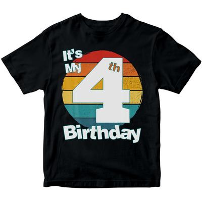 T-shirts Personnalisés C'est Mon 4ème Anniversaire 4 Ans Garçons Filles Enfants DNE 2T1A1