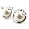 Les Trésors De Lily [B9444] - Silver Earrings 'Douceur' White Silver Mother-of-pearl (rhodium-plated) - 8 Mm