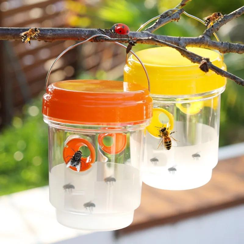 Bee Trap Insect Fruit Fly Wasp Catcher Lure Waterproof Outdoor Hanging Trap Clear Traps Box Catcher Pest Control Tools
