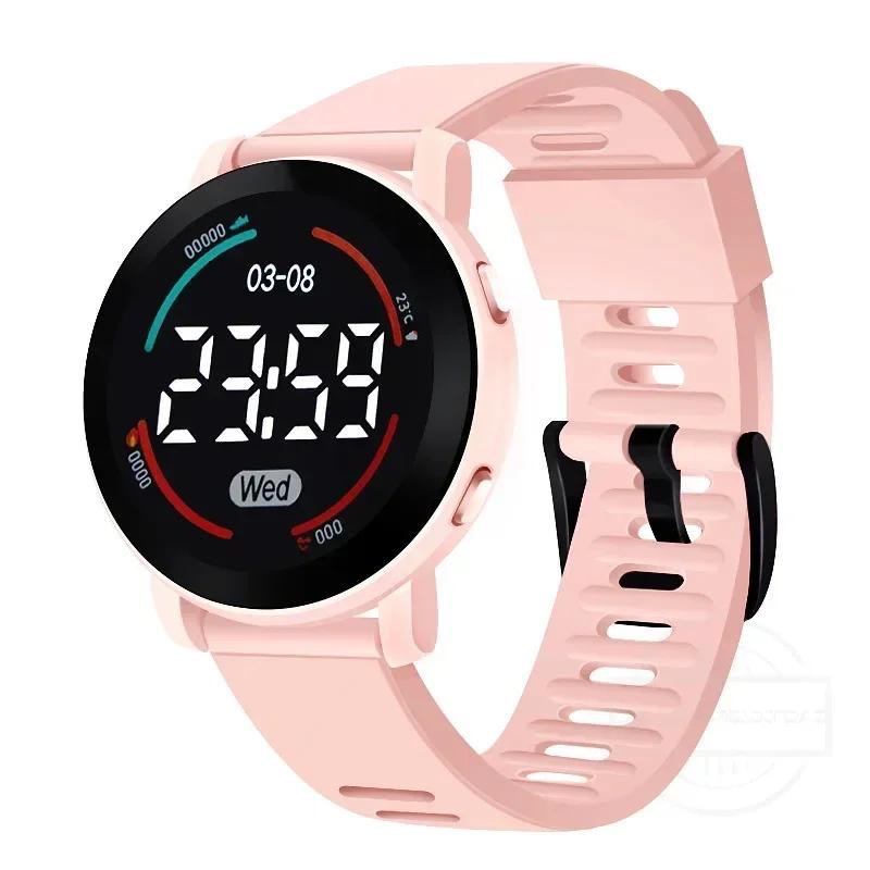 LED Digital Student Watch Luminous Waterproof Sport Children Watch Silicone Strap Electronic Wrist Watch for Unisex Reloj Mujer
