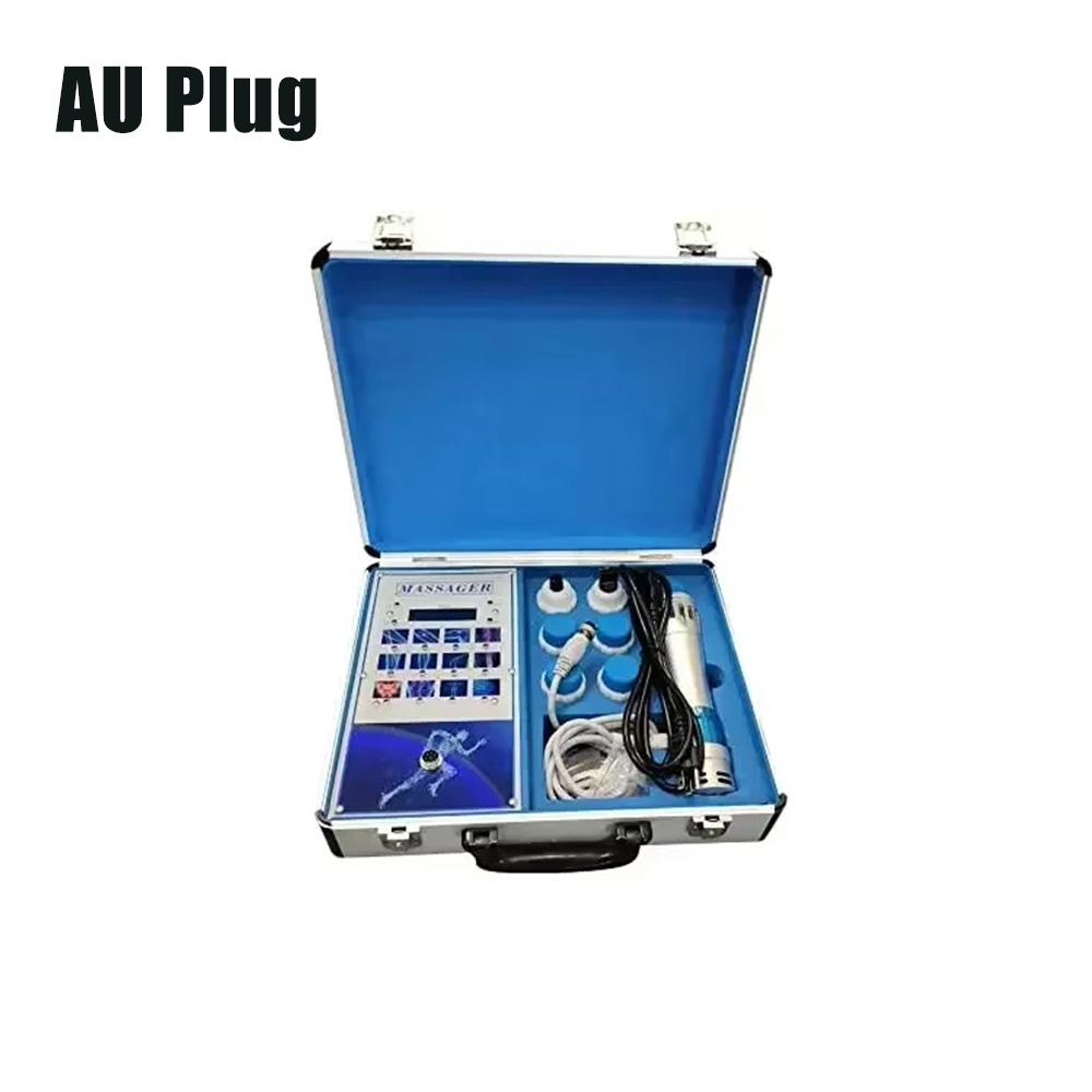 Мышечный массажер Ударно-волновая машина с 7 насадками - Решетчатый баллистический инструмент для облегчения боли, поддержки ЭД и ежедневного ухода за мышцами AU Plug