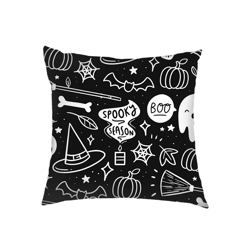 Vampire Bat Ghost Print Cushion Covers Gothic Style Pillowcases Bedroom Office Living Room Pillowcase Throw Pillow Cover Gift