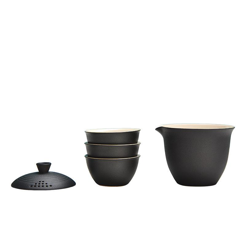 Travel Tea Set Outdoor Kung Fu Tea Set One Pot Three Cups Portable Express Cup Small Set Tea Gift Plus