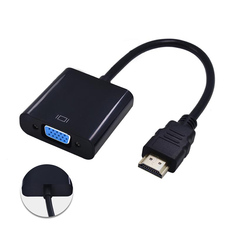 HDMI-Compatibl to VGA Adapter Full HD 1080P HDMI To VGA Cable Converter HDMI Male to VGA Female for PS4 Xbox Tablet Laptop PC TV