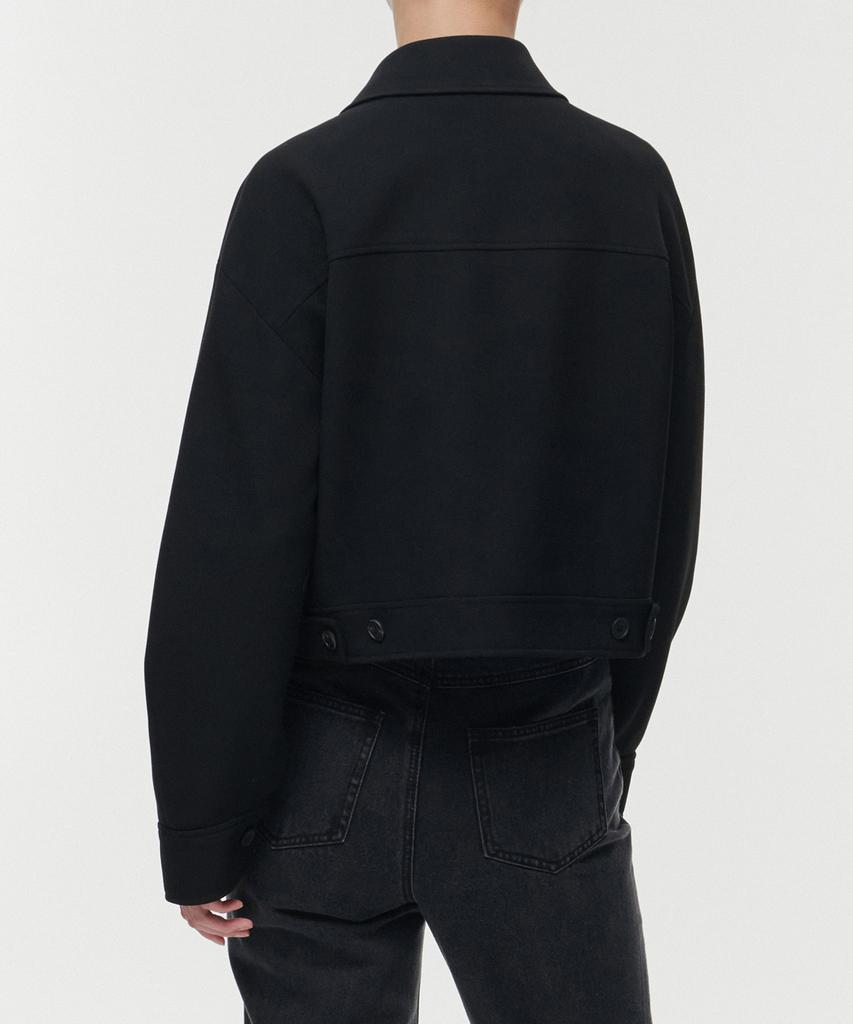 Musinsa Standard Woman Women'S Twill Crop Jacket [Black]