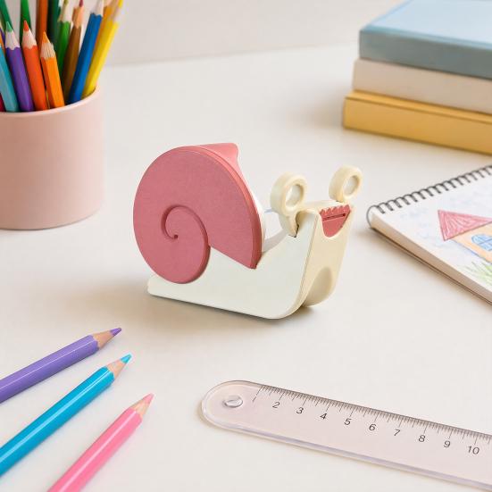 Dispensador de Cinta de Caracol Impreso en 3D, Soporte Universal para Cinta de Embalaje, Herramientas Decorativas para Cortar Cinta para Hogar, Oficina, Escuela