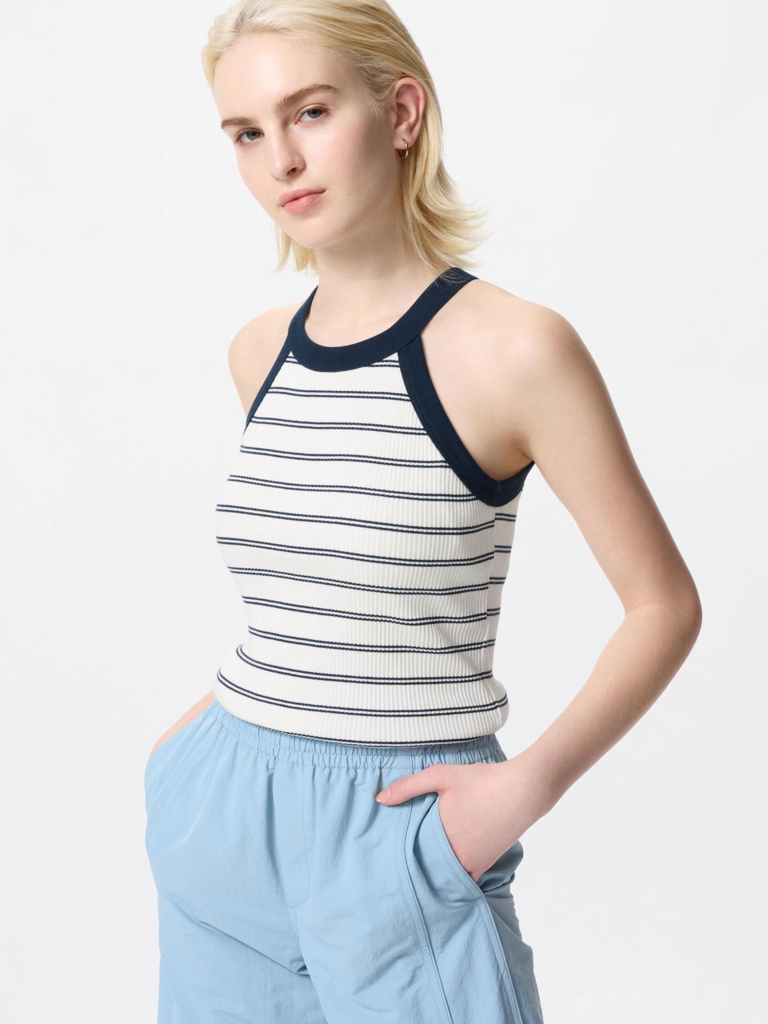 

Uniqlo Japan топ-бюстгальтер с бретелью через шею 00 WHITE/XS