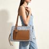 Large-capacity Commuter Denim Bag Women's Bag Summer Trendy Fashion Casual Shoulder Bag Leather Splicing Tote Bag