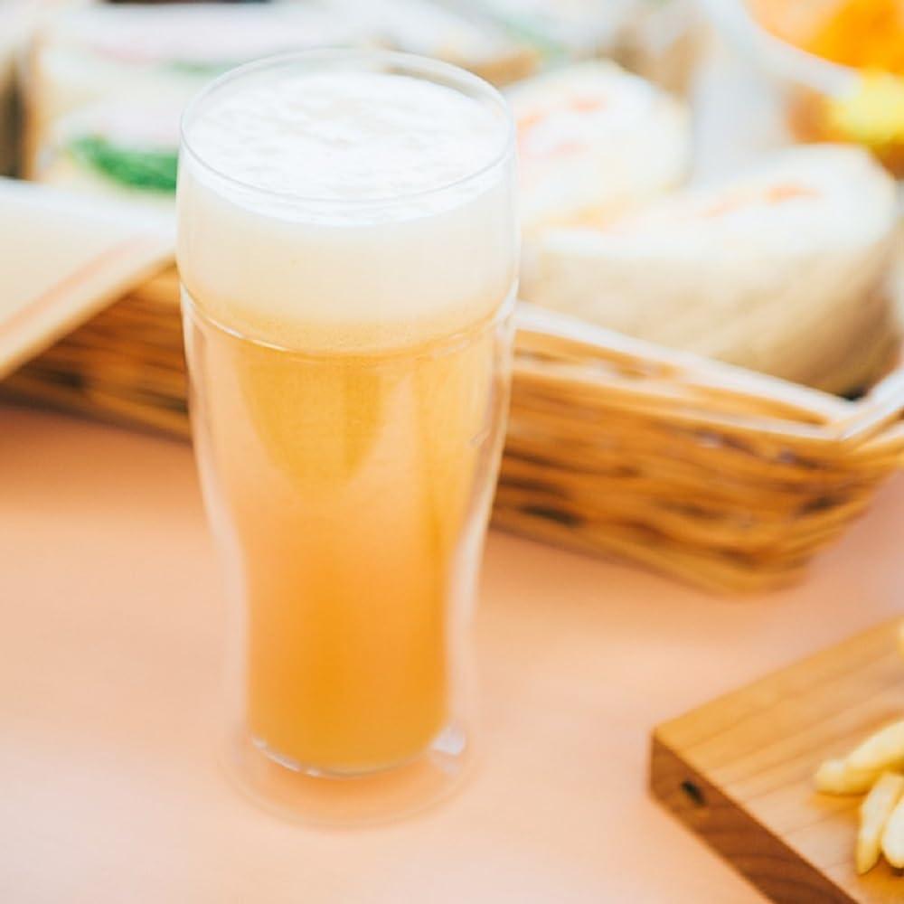 HARIO Twin Beer Dishwasher Made in Glass, 380mL, Heat-Resistant Glass, Safe, Japan, TBG-380