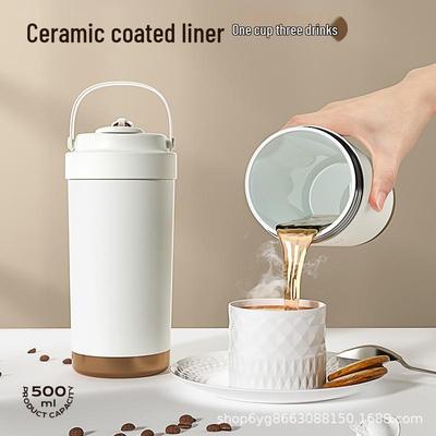 316 Stainless Steel Insulated Travel Coffee Cup with Ceramic Liner for Men, Women, and Students