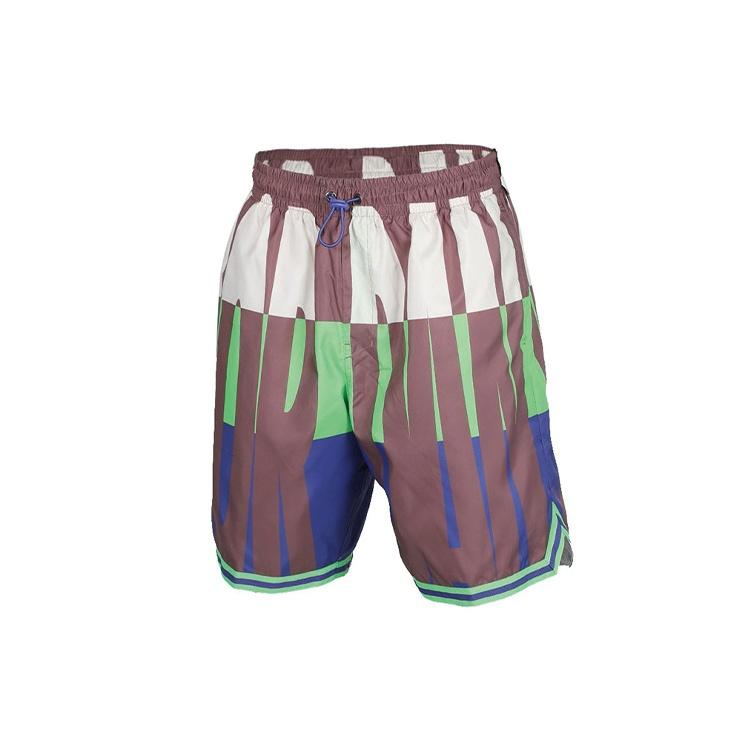 Air Jordan Wings Poolside Colorblock Breathable Loose Sports Shorts Green Purple Men s CJ4075-398 M