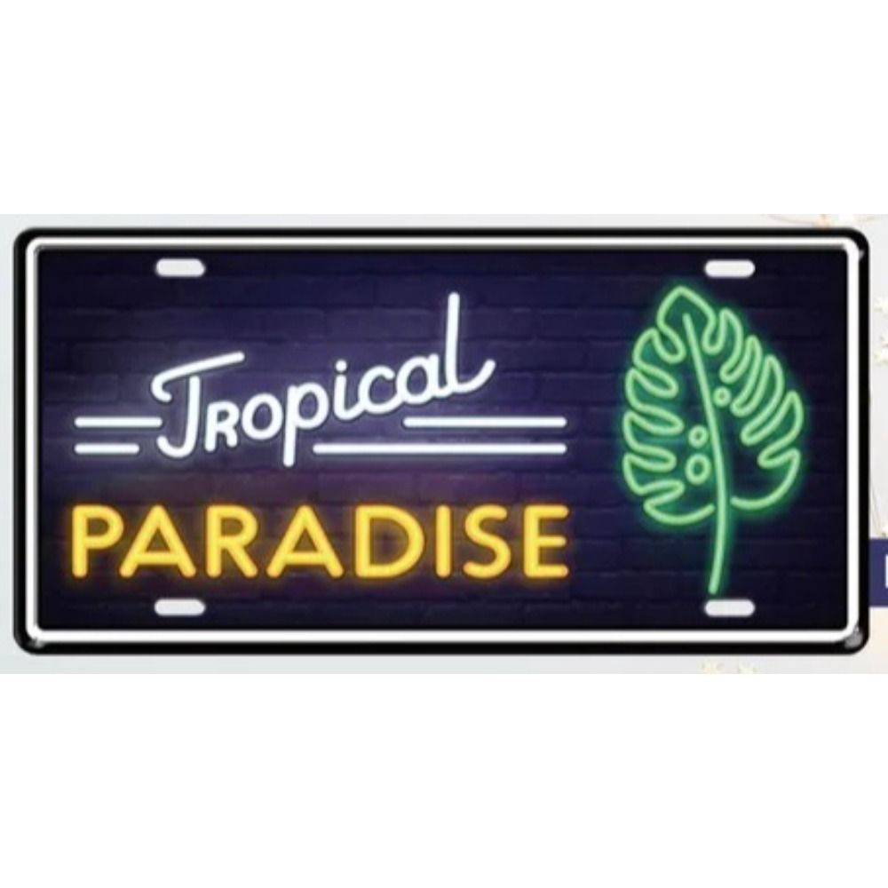 Tiki Bar Tin Sign 20x30cm Retro Metal Plate Pub Man Cave Wall Art Decor