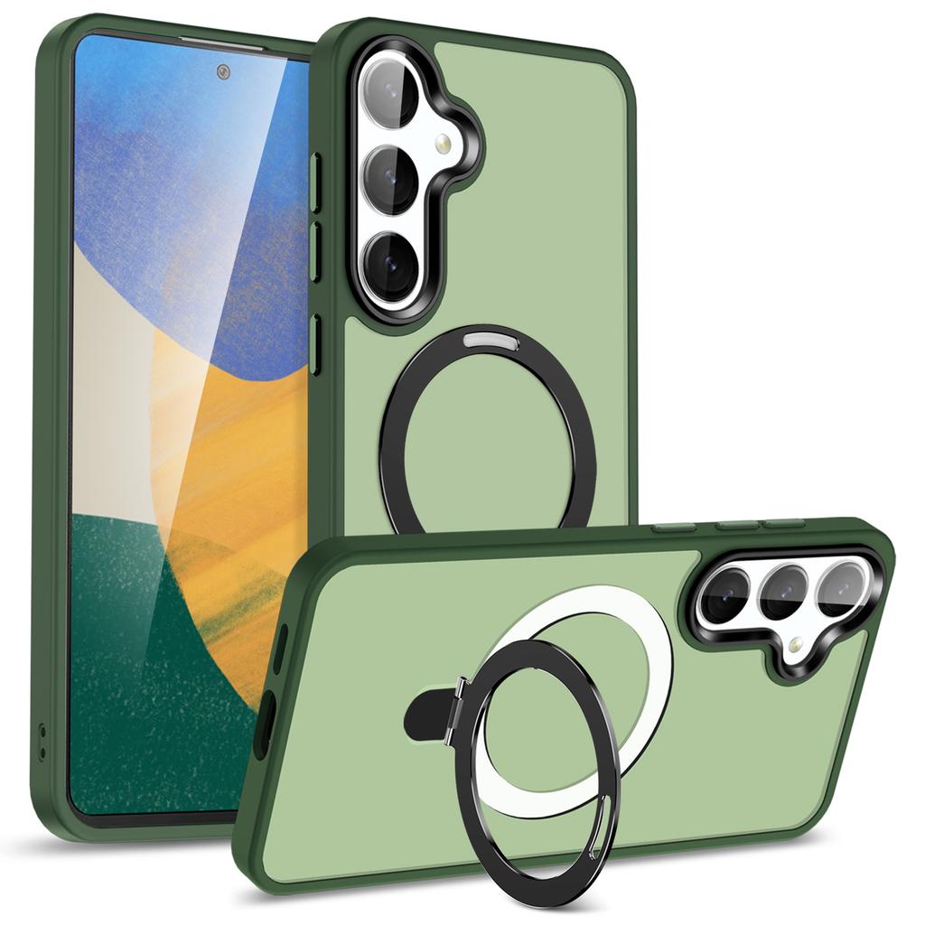 Für Samsung Galaxy S24 Hülle PC+TPU Magnetring Ständer Handy Schutzhülle