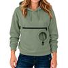 Unisex Pet Pouch Hoodie with Cutout Zipper Pocket, Loose Fit Casual Hooded Sweatshirt for Cats and Dogs