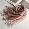 South Korea Dongdaemun Light Linen Scarf, Solid Color Sunscreen Scarf, Source