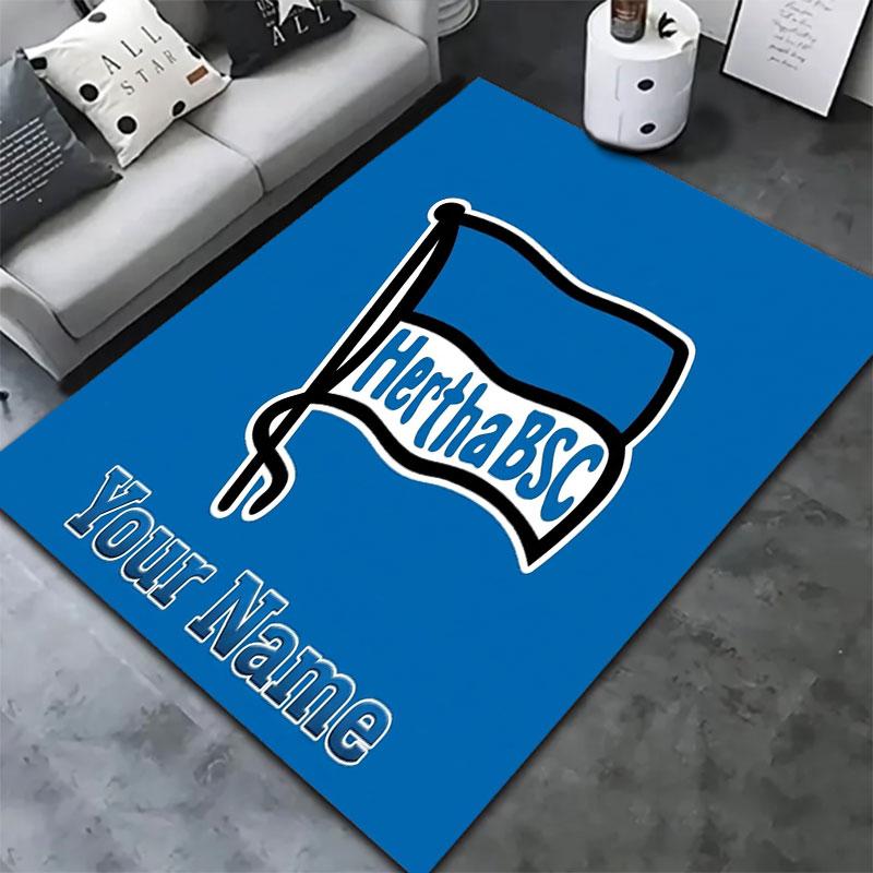 Hertha BSC Custom Name Carpet Rug for Living Room Bedroom Home Sofa Decoration,Kids Play Non-slip Floor Mat