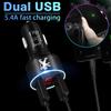 Car Charger 2 USB Ports Fast Charging Digital Display Car Accessories For Peugeot 308 408 508 RCZ 208 3008 2008 206 207 406 407 408 206 207 208 307