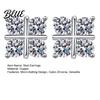 Ear Studs 1 Pair Stud Earrings Four-Leaf Clover Design Micro-Setting