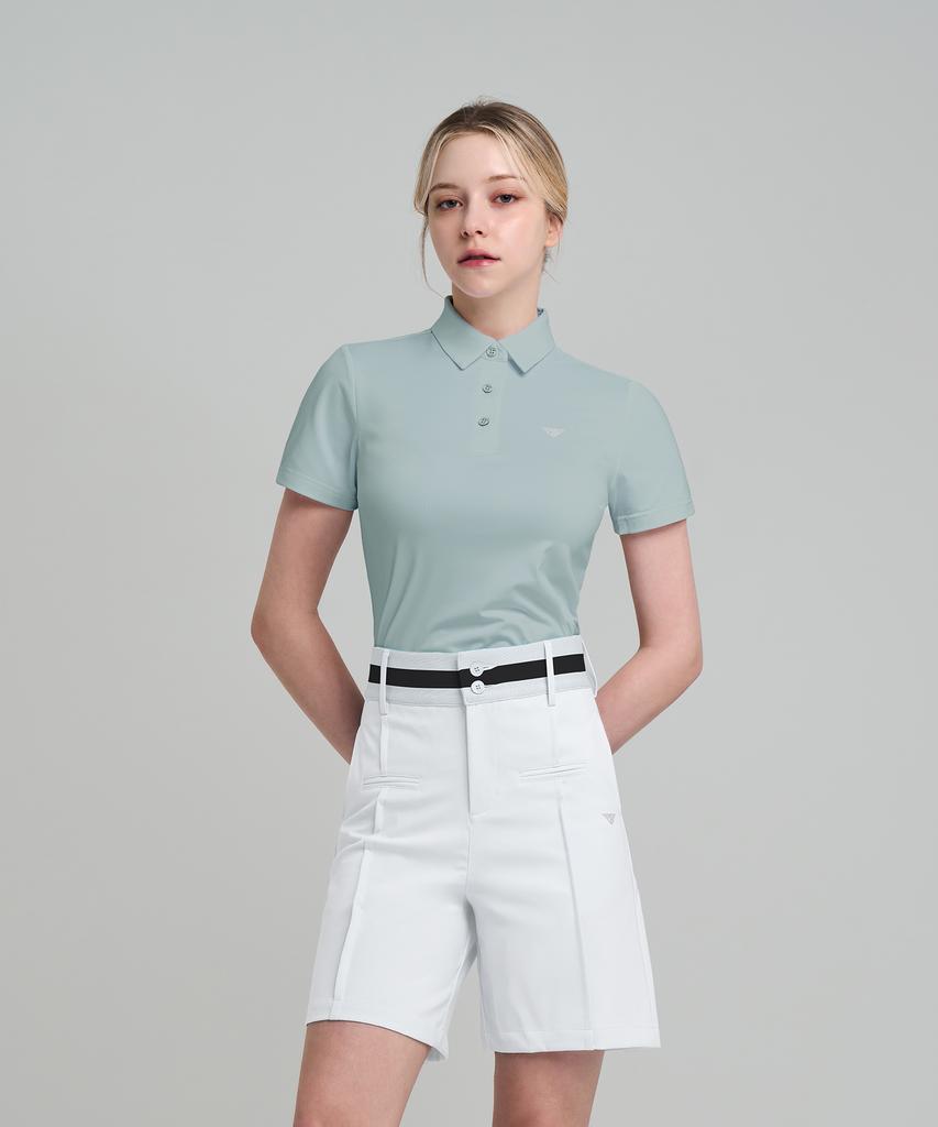 DOWNBLOW Women'S Sports Functional Collared Short Sleeve T-Shirt 2503W