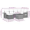 VidaXL Garden Lounge Set with Cushions 7 Pcs, Patio Sofas, Patio Furniture Set, Outdoor Furniture, Grey 3227026
