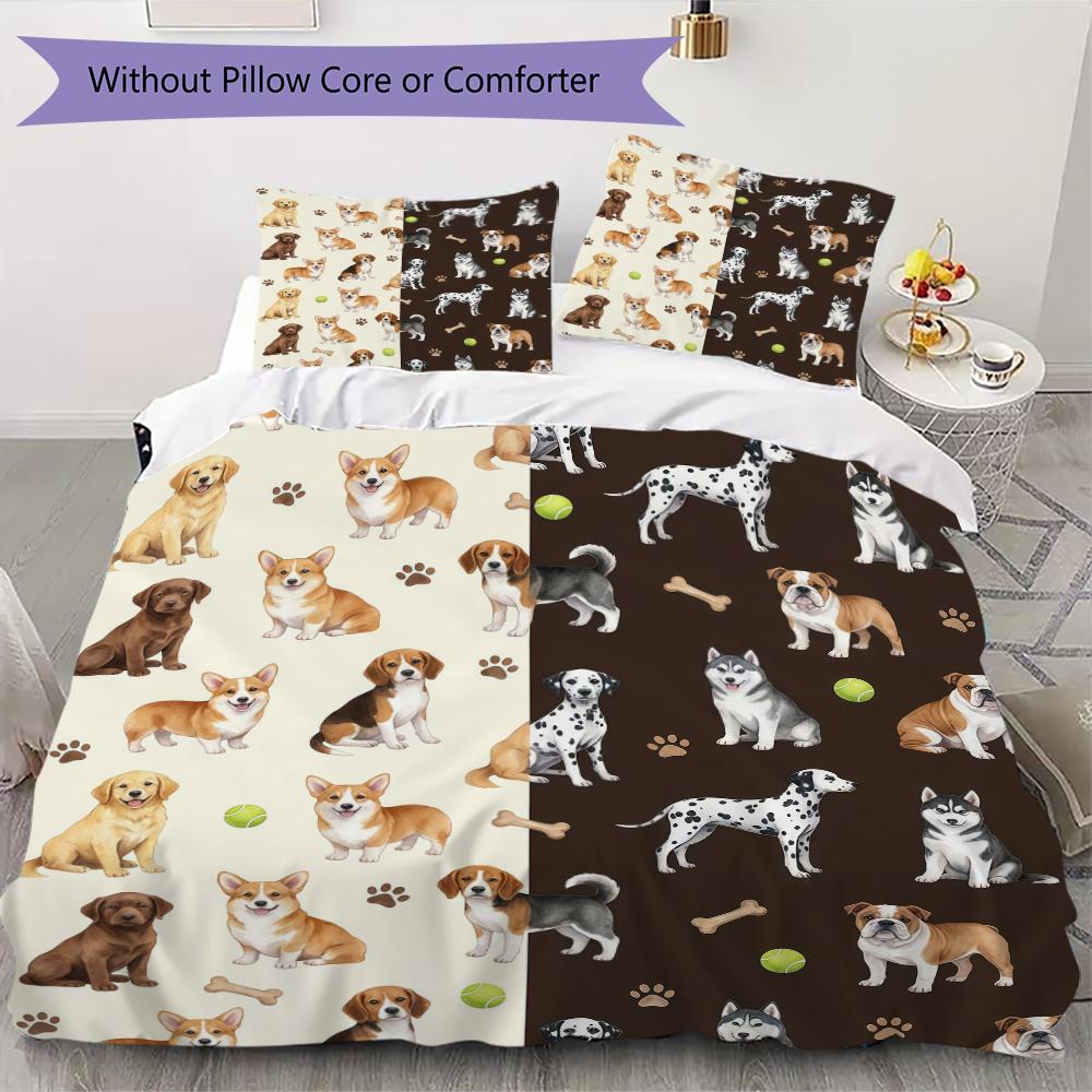 Vintage Pattern Bedding uilt Set uilt Cover Pillowcase Home Decoration Birthday Gift (1 * duvet cover + 2 * pillowcase without core)