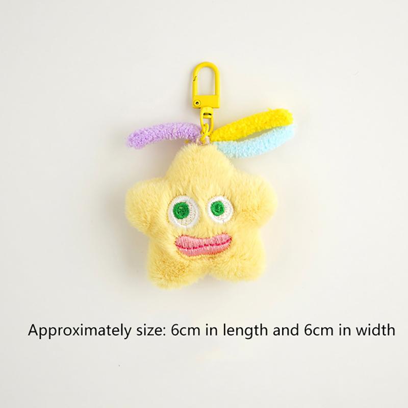 Cute Plush Little Bear Rabbit Doll Keychain Cartoon Animal Pendant Keyrings Backpack Decoration Accessories Gifts
