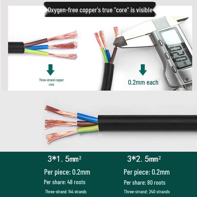 16A Three-Pin Splitter Power Cord for Server Chassis Cabinet, 2.5 Sq. 1-to-2 with Dual C13 Connections