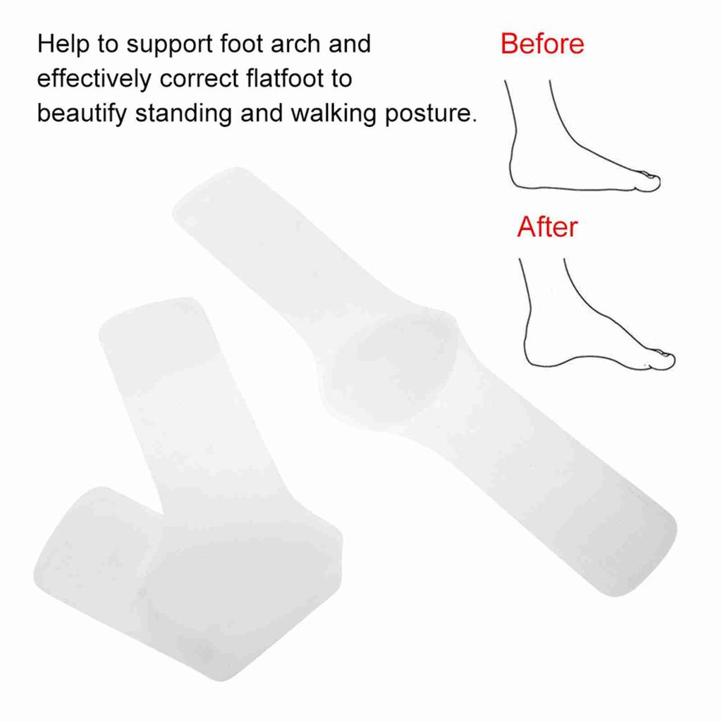 Silicone Feet Foot Arch Support Cushion Shoe Insoles Pads White