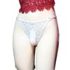 Adjust Waist Large Size Panties Men Embroidery Sheer T-Back Thong G-String Sissy Pouch Lingerie Bullet Separation Underpant