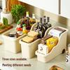 Rolling Kitchen Cookware and Seasoning Storage Basket