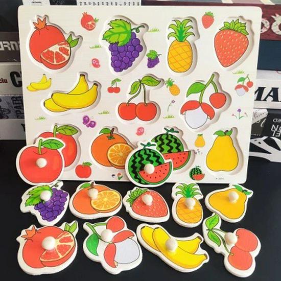 Double-Sided Wooden Pegboard Puzzle & Graffiti Drawing Board: Educational Toy for Learning Letters, Numbers, and More